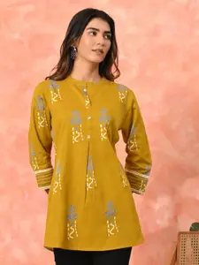 Sangria Women Ethnic Motifs Printed A-Line Cotton Kurti
