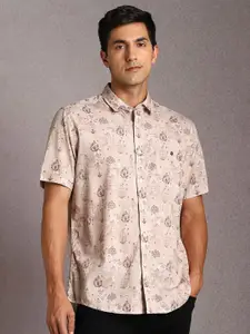 Louis Philippe Jeans Men Floral Printed Spread Collar Casual Shirt