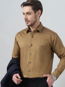 Hancock Solid Spread Collar Pure Cotton Satin Classic Slim Fit Formal Shirt