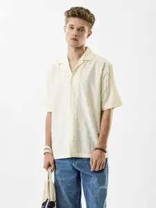 Snitch Self Design Relaxed Casual Shirt