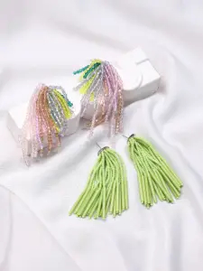 SOHI Set Of 2 Fringette Contemporary Drop Earrings