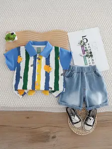 StyleCast x Revolte Boys Striped T-shirt with Shorts