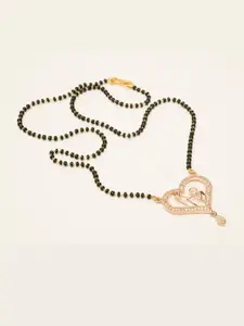 Boghra Sales Exclusive Simple Heart Shape Pendant Mangalsutra  Alloy Copper Mangalsutra