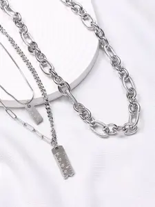SOHI Silver-Plated Necklace
