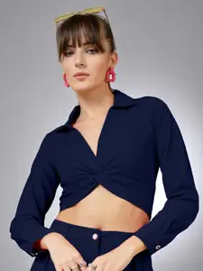 The Roadster Lifestyle Co. Women Solid Cutaway Collar Top