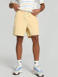 Puma Mmq Seersucker Men Pure Cotton Relaxed Fit Mid Rise Shorts