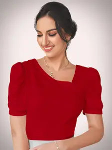 Dream Beauty Fashion top-57-paris-red Women Puff Sleeve Top