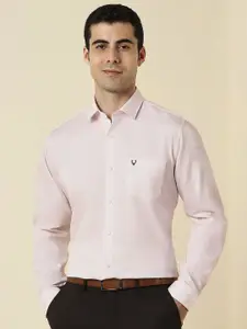 Allen Solly Slim Fit Printed Spread Collar Long Sleeves Pure Cotton Formal Shirt