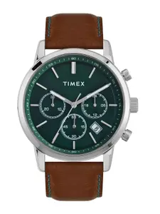 Timex Men Dial & Leather Straps Analogue Watch TWEG294SMU02