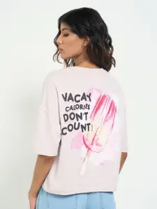 People Typography Printed Round Neck Cotton Relaxed Fit  T-shirt