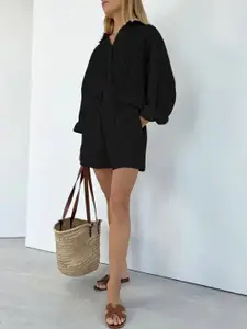 all about you Striped Shirt & Shorts Co-Ord Set