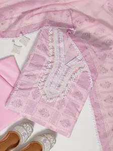 Libas Ethnic Motifs Thread Work Printed Unstitched Dress Material