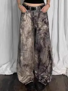 StyleCast x Revolte Women Mid-Rise Wide Leg High Fade Jeans