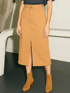 SASSAFRAS Pure Cotton Straight Midi Skirts