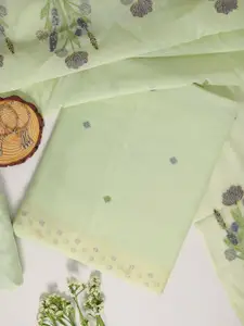 Libas Floral Embroidered Thread Work Unstitched Dress Material