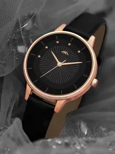 ON TIME OCTUS Women Brass Dial & Bracelet Style Straps Analogue Watch MT-571 BLACK