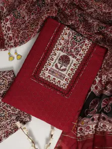 Libas Floral Printed Embellished Unstitched Dress Material