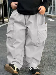 BAESD Boys Cotton Relaxed Loose Fit Cargos Trousers