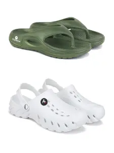 DRACKFOOT Men Set Of 2 Anti Skid Flip-Flops