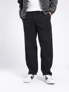 glitchez Men Relaxed Fit Cotton Terry Track Pants