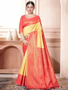 SGF11 Woven Design Zari Pure Silk Kanjeevaram Saree