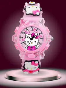 ON TIME OCTUS Girls Printed Dial & Bracelet Style Straps Analogue Watch