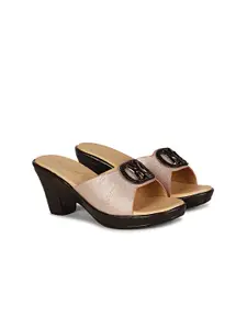 BIG BIRD FOOTWEAR Woven Design Block Heel Sandals