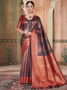 SGF11 Woven Design Zari Pure Silk Kanjeevaram Saree