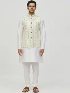 Arihant Rai Sinha Embroidered Mandarin Collar Nehru Jacket