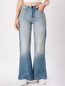 Bene Kleed Women Bootcut Mid-Rise Light Fade Tinted Jeans