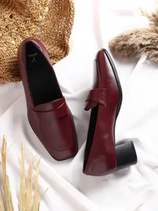 yoho Women Bliss Heel 001  Slip-On Block Heel Orthopedic Footpharma Footbed Loafers