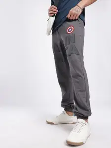 glitchez Men Captain America Print Relaxed Joggers