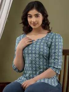 BAESD Women Geometric Printed Pure Cotton Kurtis