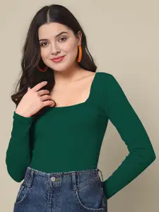 Dream Beauty Fashion Women Solid Square Neck Top