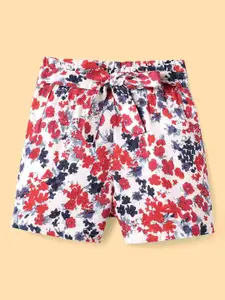 CrayonFlakes Girls Floral Printed Shorts