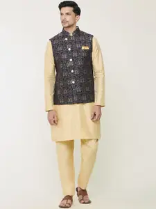 Arihant Rai Sinha Woven Design Mandarin Collar Nehru Jacket