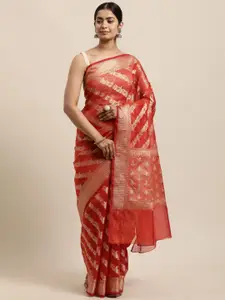 Geroo Jaipur Woven Design Zari Silk Cotton Kota Saree