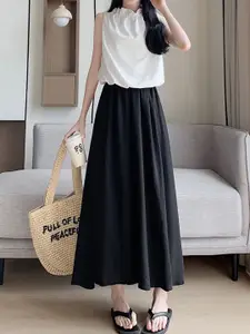 StyleCast x Revolte Casual Solid Maxi Skirt