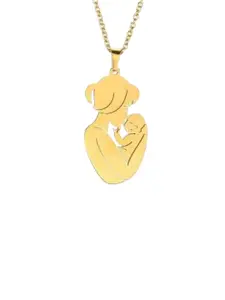 Bling Queen Gold-Plated Baby Pendant With Chain