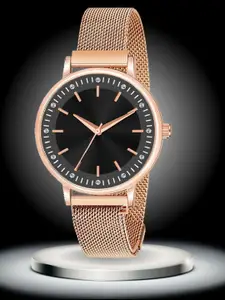 ON TIME OCTUS Women Dial Bracelet Style Straps Analogue Watch MAG OP-106-BLACK