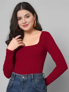 Dream Beauty Fashion Women Square Neck Solid Top