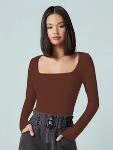 Dream Beauty Fashion Women Solid Square Neck Top