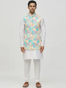 Arihant Rai Sinha Floral And Paisley Pattern Embroidered Mandarin Collar Nehru Jacket