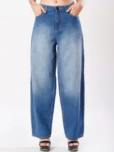 Bene Kleed Women High-Rise Baggy Heavy Fade Jeans