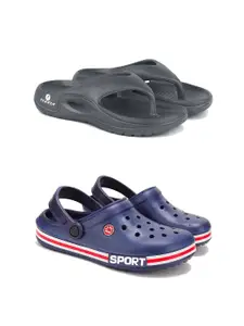 PENNEN Men Pack Of 2 Clogs Flip Flops