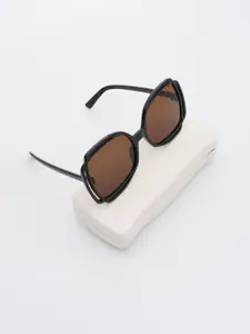 PELLE LUXUR Women Oversized Sunglasses with UV Protected Lens PL25GS240