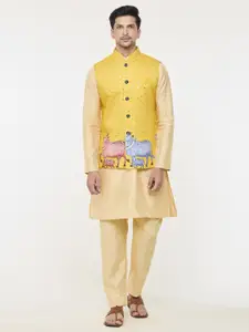 Arihant Rai Sinha Embroidered Pure Cotton Mandarin Collar Nehru Jacket