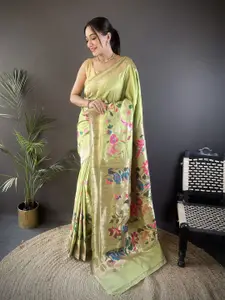 LeeliPeeri Designer Woven Design Zari Silk Blend Paithani Saree