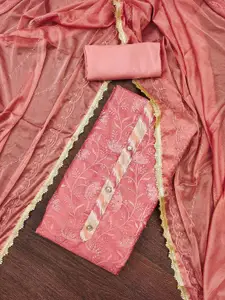 Peachmode Embroidered Unstitched Dress Material