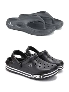 DRACKFOOT Men Set Of 2 Anti Skid Flip-Flops